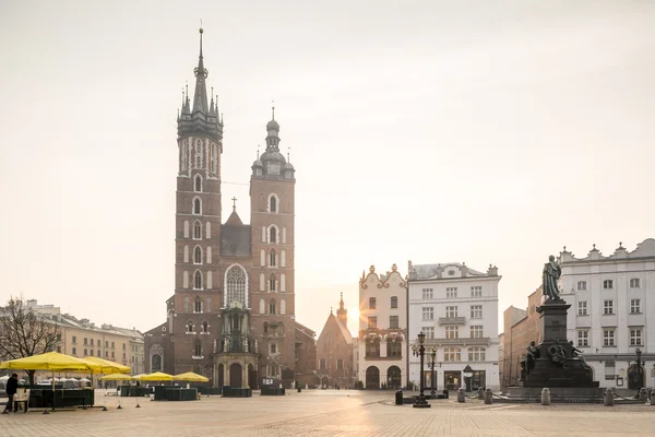 Gamla staden centrerar i krakow, Polen — Stockfoto