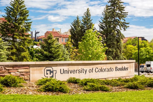 Universiteit van Colorado Boulder teken — Stockfoto