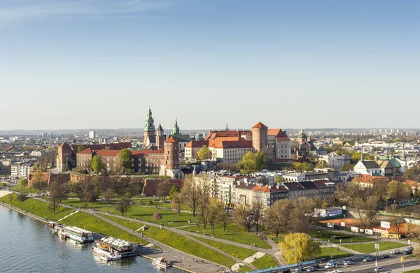 Cracovia Panorama Aereo, Polonia, Europa — Foto Stock