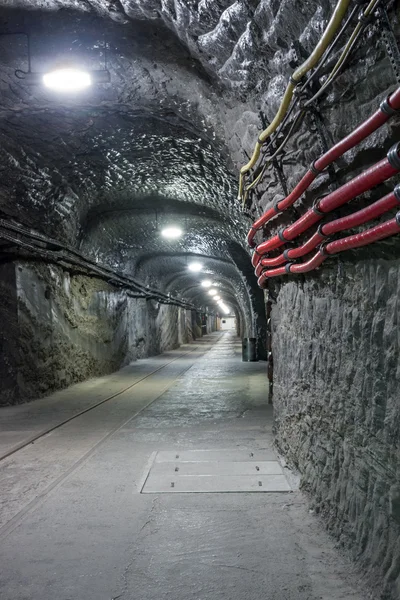 Túnel de mina subterrânea — Fotografia de Stock