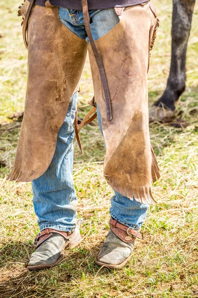 Close up of cowboy 's chaps — стоковое фото