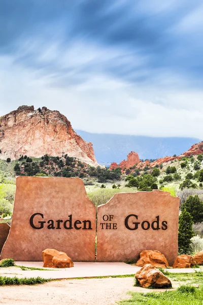 Garden of the Gods Sign — Stock Photo, Image