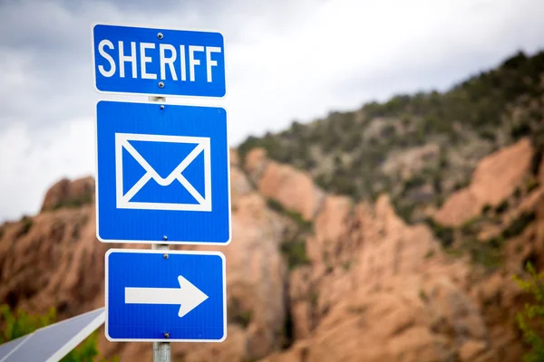 To sheriff office — Stock Photo, Image