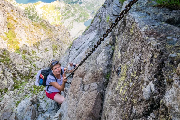 Risky klimmen — Stockfoto