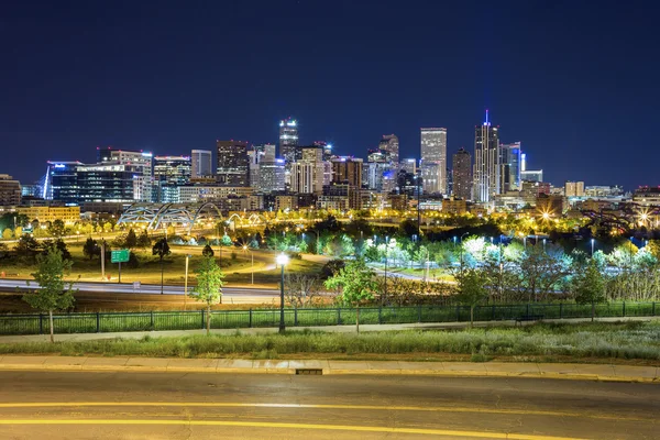 Denver panorama do centro da cidade, Colorado — Fotografia de Stock