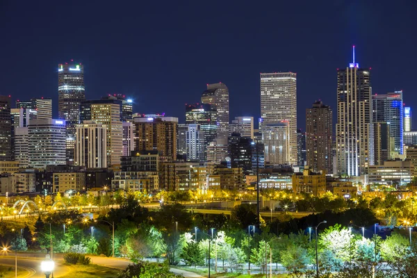 Denver panorama do centro da cidade, Colorado — Fotografia de Stock