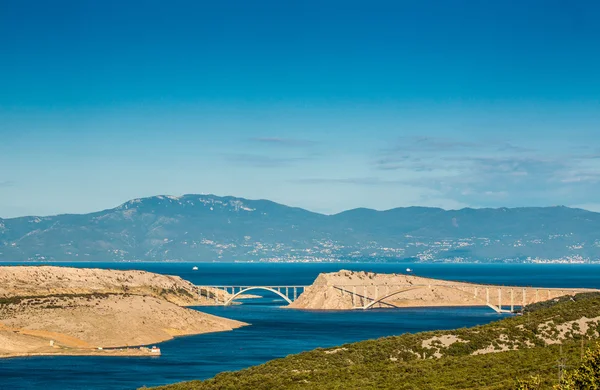 Krk Adası'na giden köprü — Stok fotoğraf