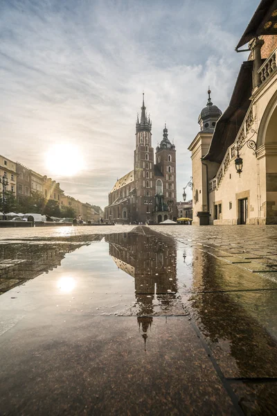 Piactér-Krakkó, Lengyelország — Stock Fotó