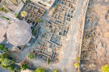 Capernaum, Galilee, İsrail hava görünümünü