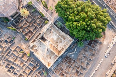 Capernaum, Galilee, İsrail hava görünümünü