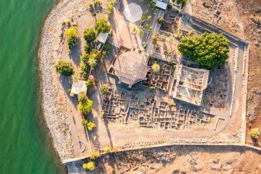 Capernaum, Galilee, İsrail hava görünümünü