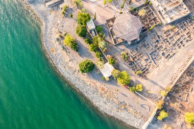 Capernaum, Galilee, İsrail hava görünümünü
