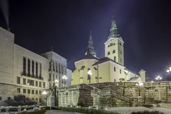 Katedrála v centru města Žilina, Slovensko — Stock fotografie