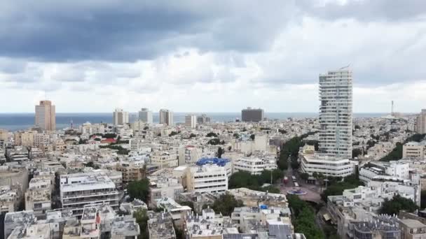 電話番号 - テルアビブの都市景観、イスラエル共和国の首都 — ストック動画