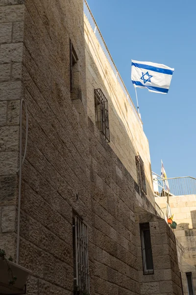 Bandera de Israel en Jerusalén —  Fotos de Stock