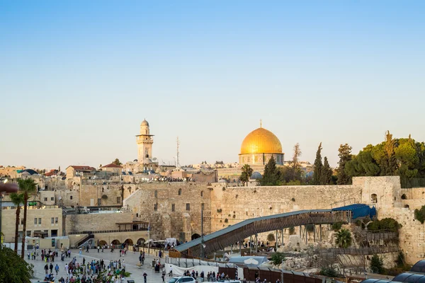 Skyline av gamla staden på Tempelberget i Jerusalem, Israel. — Stockfoto