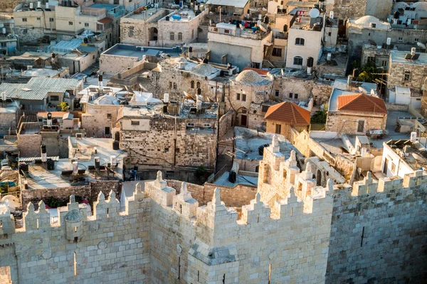 Skyline af den gamle by i Jerusalem fra nord, Israel . - Stock-foto