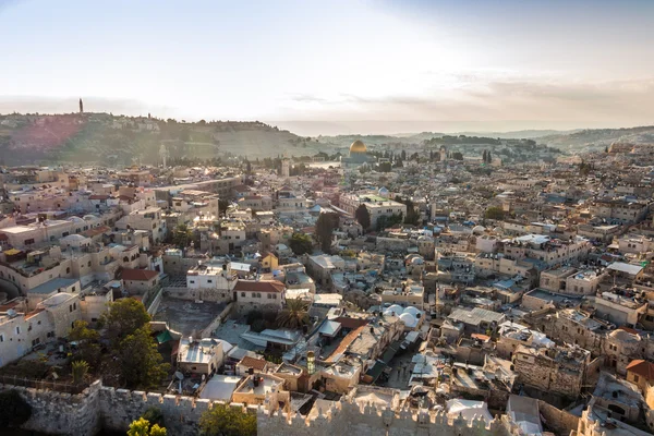 Skyline der Altstadt von Jerusalem von Norden, Island. — Stockfoto