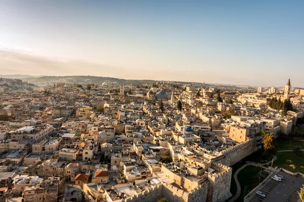 Skyline Старого міста в Єрусалимі, з півночі, Ізраїль. — стокове фото
