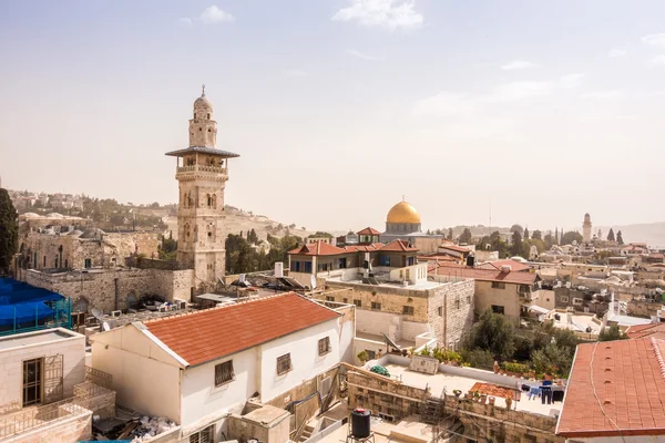 A mesquita e a Cúpula da Rocha, Jerusalém, Israel — Fotografia de Stock