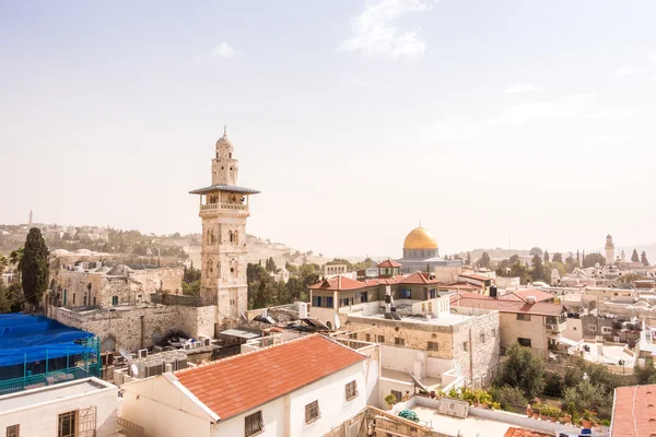 Den moskén och Klippdomen, Jerusalem, Israel — Stockfoto