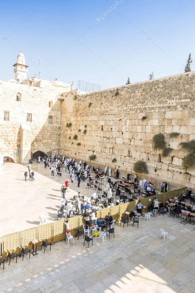 People praying at Western Wall, Jerusalem