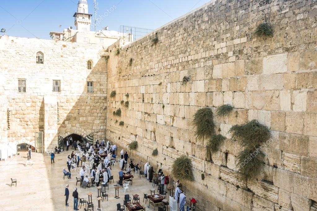 People praying at Western Wall, Jerusalem