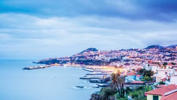 Vakna upp huvudstad på Madeira, Funchal — Stockvideo