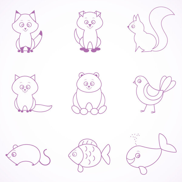 линии животных
