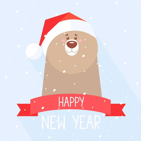 Oso nuevo año Ilustración De Stock