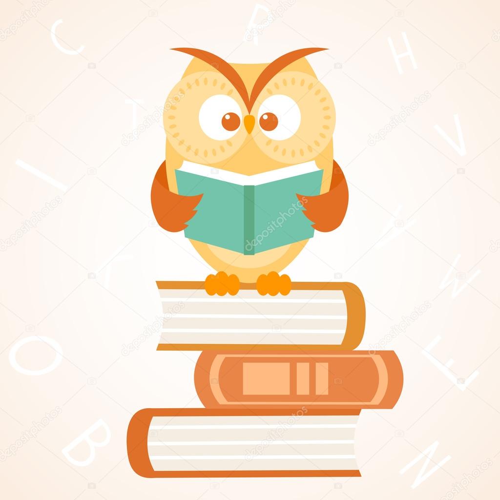 Download Owl Reading A Book Vector Image By C Lianka Vector Stock 58479279