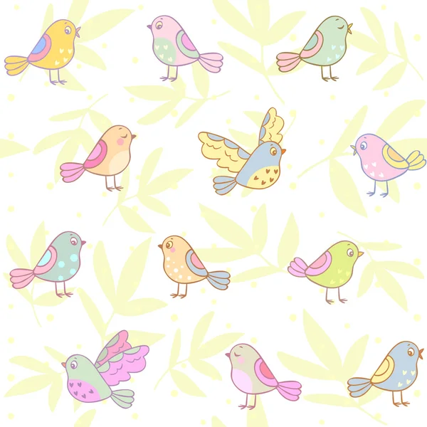 Birds pattern — Stock Vector