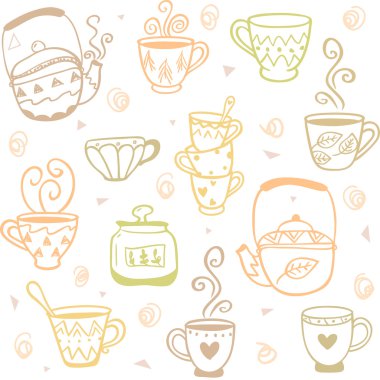 mugs kettles pattern