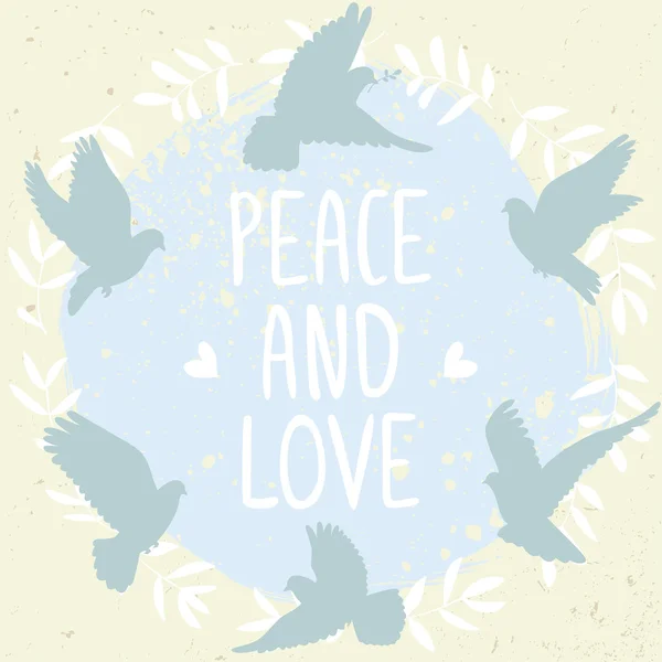 Doves peace and love Stock Illustration