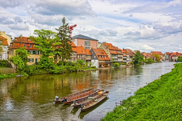 Panorámás kilátás nyílik a kis Velence, Bamberg, Németország — Stock Fotó