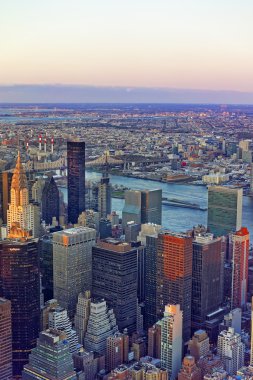 New York'ta Manhattan'ın Midtown semtinde havadan görünüm