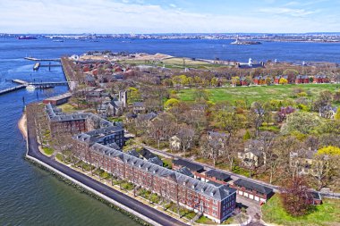 Governors Island in Upper New York Bay clipart