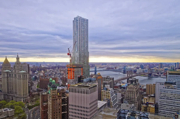 Bovenaanzicht van Lower Manhattan in New York — Stockfoto