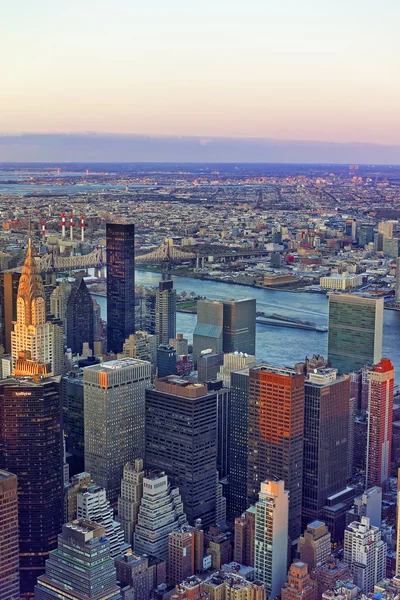 Vue aérienne sur le quartier Midtown de Manhattan à New York — Photo