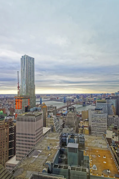 New York şehrinin Lower Manhattan kısmının havadan görünümü