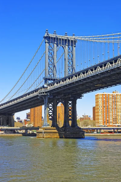 Nézd a Manhattan-híd Kelet-folyó — Stock Fotó