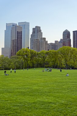 Midtown Manhattan siluetinin Central Park Güney görüntülendi