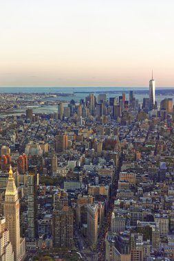 Aerial view of Flatiron district in New York