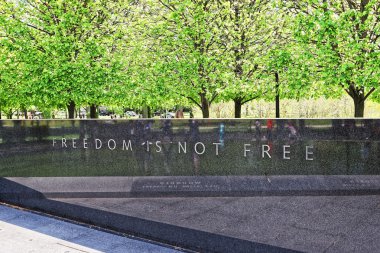 Korean War Veterans Memorial in Washington DC clipart