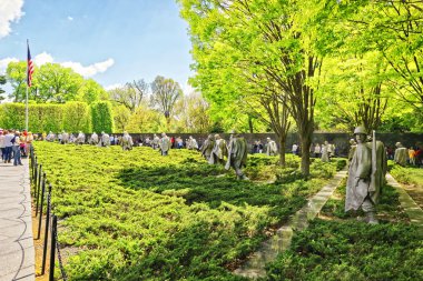 War Veterans and Korean War Veterans Memorial in Washington clipart