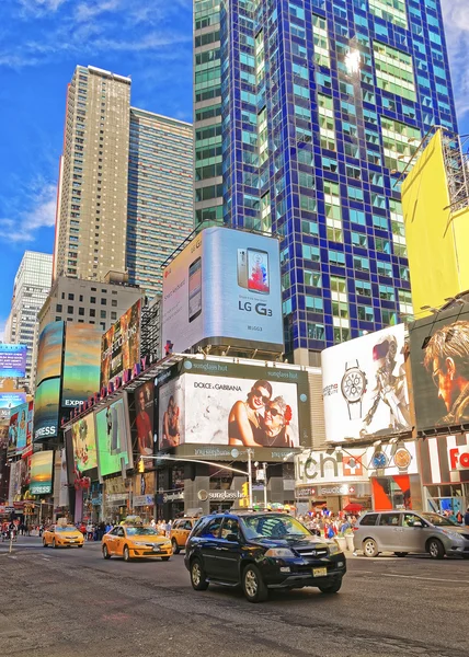 Vista de rua da Broadway em Times Square — Fotografia de Stock