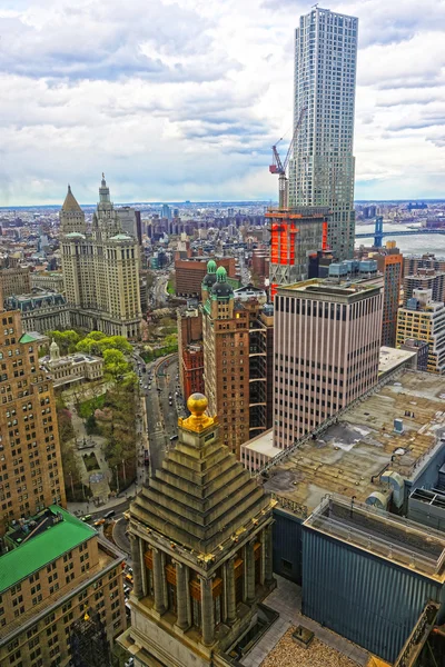 Luchtfoto aan wolkenkrabbers van Financial District — Stockfoto