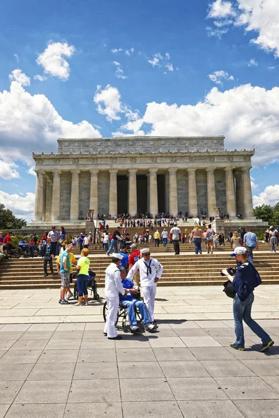 Veterani di guerra al Lincoln Memorial di Washington DC — Foto Stock