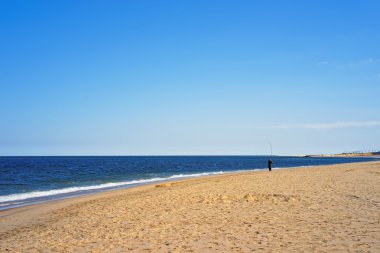 Sandy Hook, Atlantik Okyanusu sahilinde balık adam