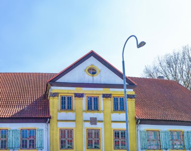 Letonya Ventspils bir binanın cephe